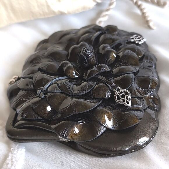 Brighton Rosealie Flower Leather Coin Purse/Wallet w Bonus Mirror - Picture 5 of 14